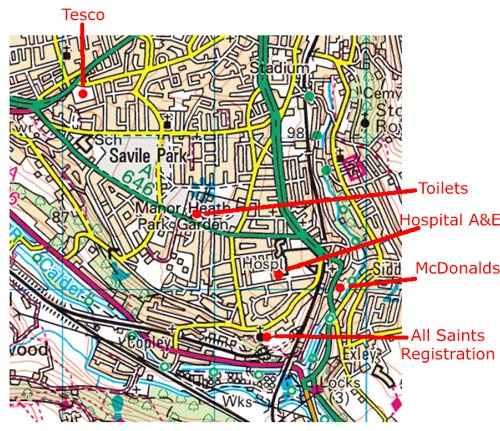 Area map details